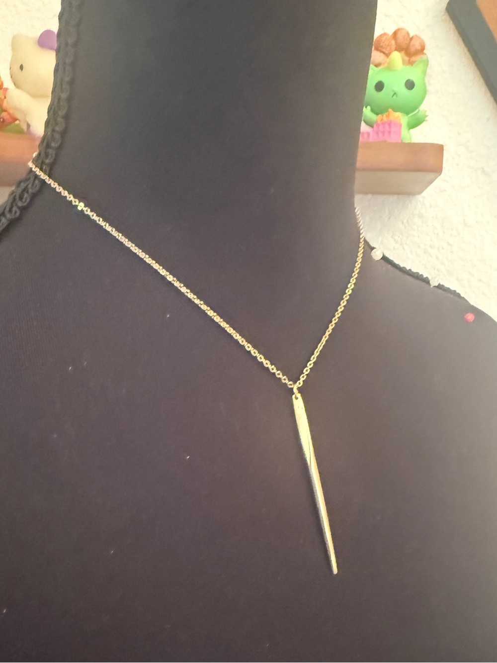 Love Lori Michelle Gold Spike Pendant Necklace